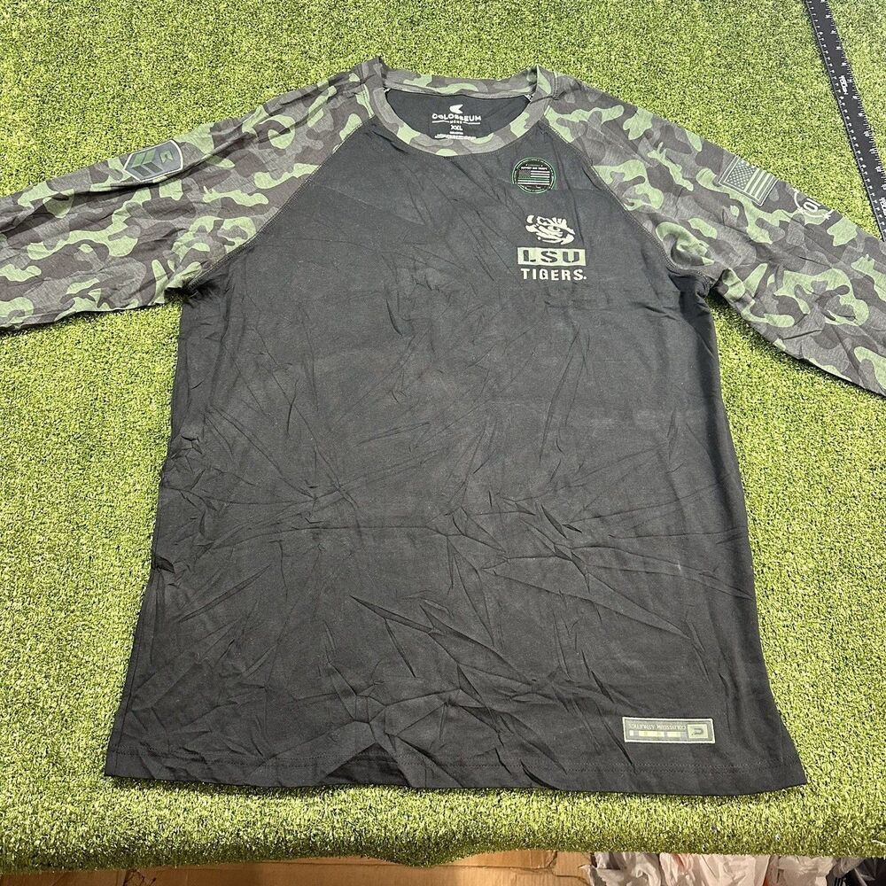 LSU Tigers Camo Long sleeve Shirt Men's 2XL NWT
